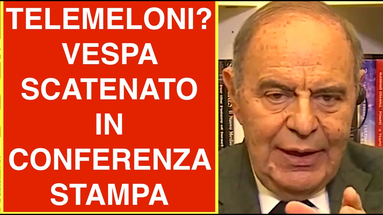 TELEMELONI? BRUNO VESPA SCATENATO IN CONFERENZA STAMPA E LA SX IN SILENZIO