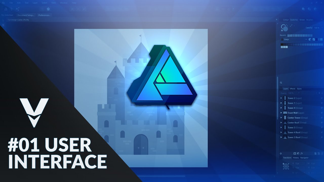 Affinity Designer Beginner Tutorial (PC) - User Interface #01
