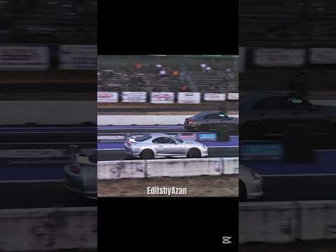 Toyota Supra MK4 Vs Mercedes Drag Race 🗣️💨 #caredits #shorts #trending #reels #supra #mercedes