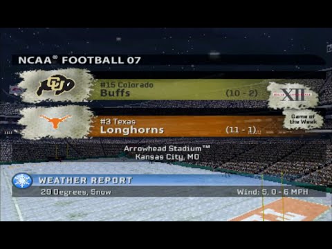 2021 Big 12 Championship Game: #15 Colorado vs #3 Texas (NCAA Football 07) [No Mods]