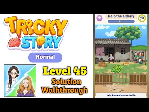 Tricky Normal Levels Level 45 Help the elderly solution screenshot