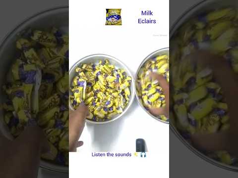 Milk Eclairs Chocolate 🍫/listen the sounds ✨🎧/satisfying#shorts#sounds#satisfying#chocolate#milk