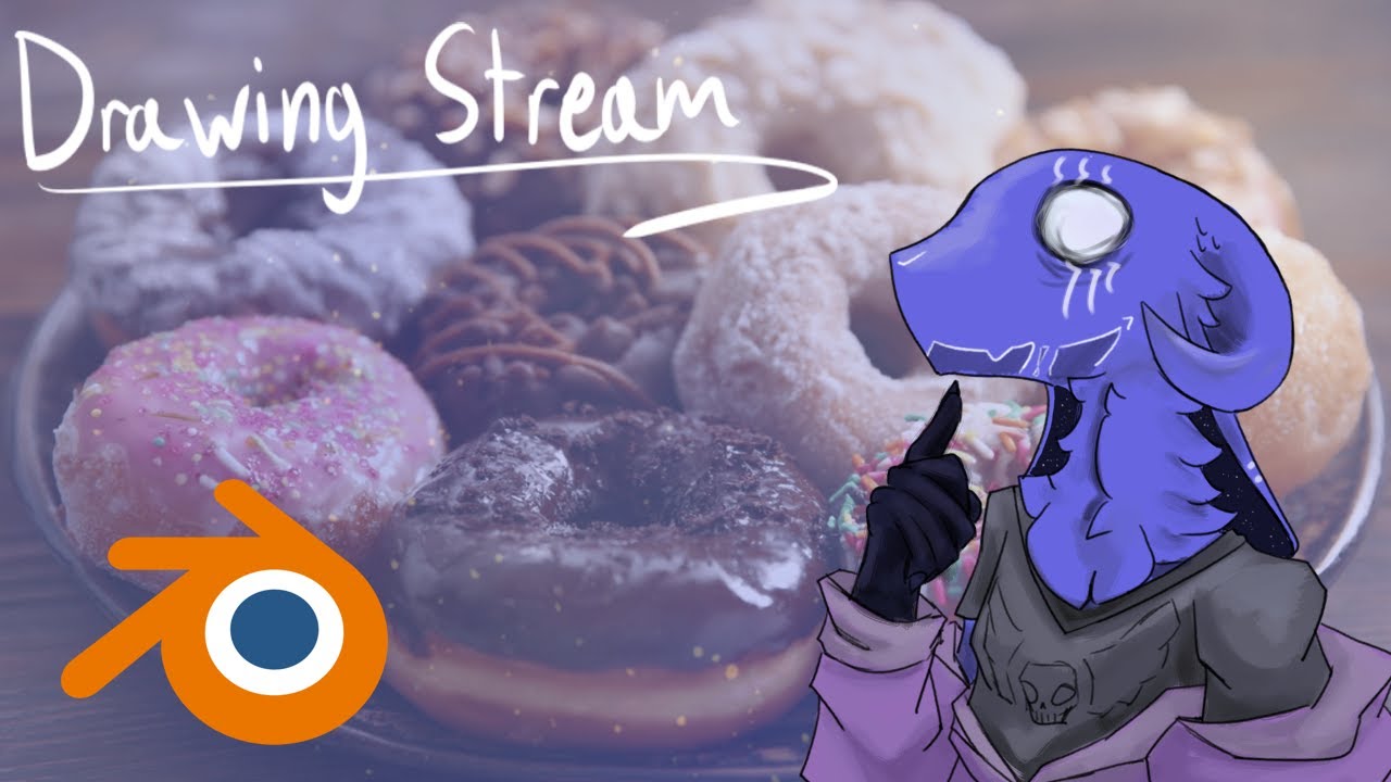 【Drawing and Chatting Stream】 2D Artist Uses Donuts to Enter the 3rd Dimension