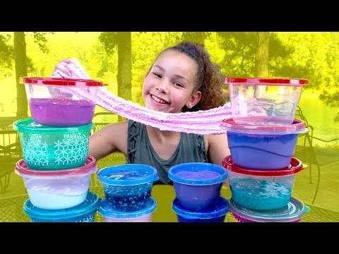 Huge Slime Collection Review! (Haschak Sisters)