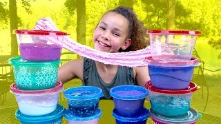 Huge Slime Collection Review! (Haschak Sisters)