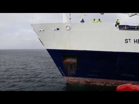RMS St Helena departing SimonsTown 13 April 2017