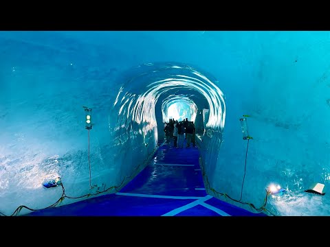 Journey into the Glacier: Exploring Mer de Glace Ice Cave near Mont Blanc