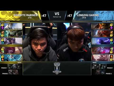 LZ vs GAM highlights | 2017 World Championship Group Stage Final day | GIGABYTE Marines vs  Longzhu