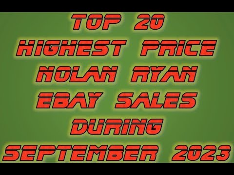 Sports Cards Worth MONEY!!  Highest Price NOLAN RYAN sales on eBay Sept 2023 - Episode 1
