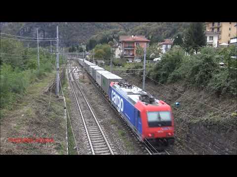 DOPPIA DI SBB CARGO + SPINTA CON MERCI IN ARRIVO A VARZO (VB)  SAB. 10 - 10 - 2020.