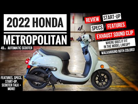 2022 Honda Metropolitan 49cc Scooter Review of Specs & Features + Walkaround / Start-up | NCW 50