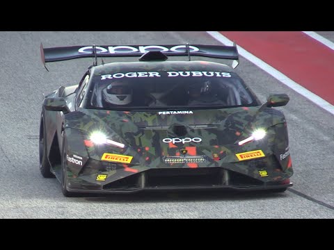 NEW Lamborghini Huracán Super Trofeo EVO2 - Sound on Track at Lamborghini World Final!