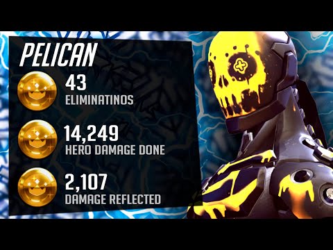 Pelican Nano Genji God - 43 elims! POTG [ Overwatch Season 36 Top 500 ]