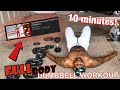 BULLYJUICE 10 MINUTE FULLBODY DUMBBELL WORKOUT | I TRIED IT! | No Gym Needed | Follow Along!