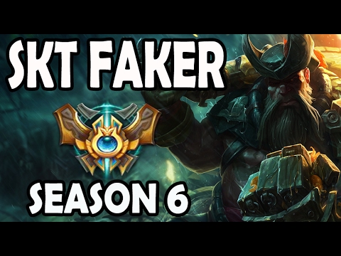 SKT T1 Faker Gangplank vs Fiora MID Ranked Challenger Korea