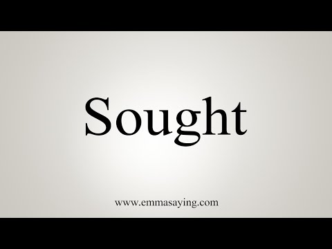 Part of a video titled How To Say Sought - YouTube