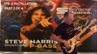 Video thumbnail for Seymour Duncan SPB-4 Steve Harris Pickup Swap (3 of 4) by Dave Turner - Theatre Bassist