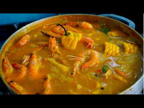 A Warm Jamaican Shrimp Soup for Cold Days