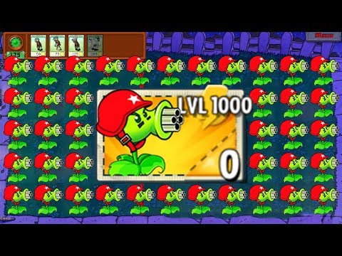Plants vs Zombies Mod Xmas - Gatling Pea Xmas LEVEL 1000 vs Zombies Fight!