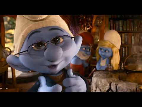 The Smurfs 2 trailer frame: finale fireworks over Paris as end-credits song kicks in