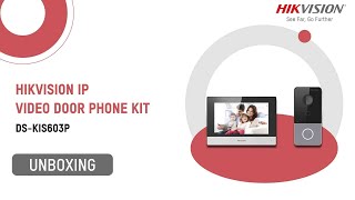 طقم إنتركوم فيديو IP واي فاي هيكفيجن بكاميرا 2MP وشاشة لمس 7 بوصة وفتح بالتطبيق - DS-KIS603-P(C)