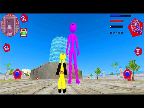 US Police Spider Stickman Rope Hero Vice Town