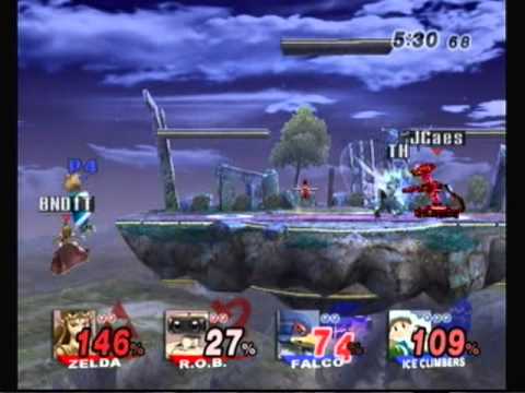 Project M - JCaesar (ROB) & Bandit (Zelda) vs Thunderhorse (Falco) & Waffle (ICs)