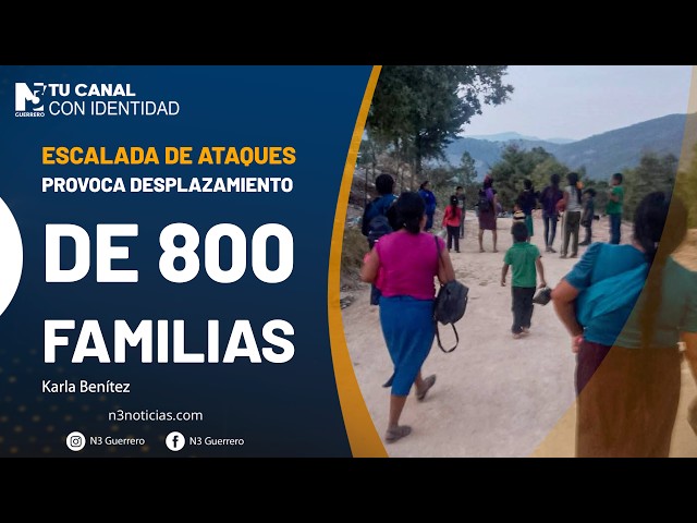 Escalada de ataques provoca desplazamiento de 800 familias