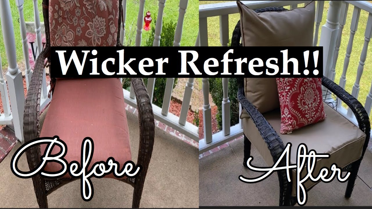 Wicker Furniture Makeover || Quarantine Edition