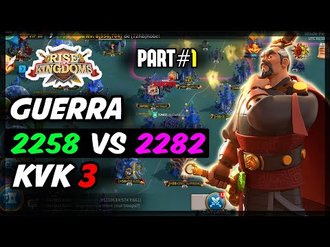 Parte#1 GUERRA NA TERRA DO REI KVK 3 Reino 2258 vs 2282 Rise Of Kingdoms Luz e Trevas