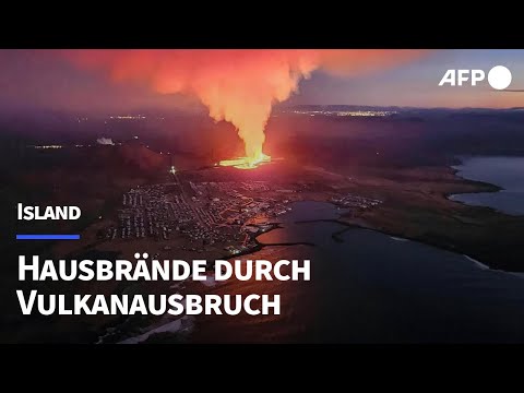 Vulkanausbruch in Island: Hausbrände in Fischerort | AFP