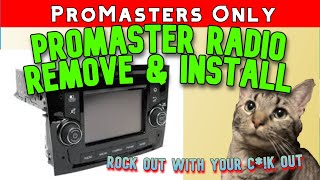 Ram Promaster: How to Remove and Install the Radio. Uconnect 5. Replace. Touch Screen. 2014 - 2021