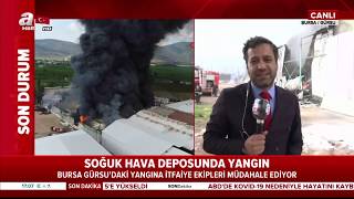 Bursa'da Soğuk Hava Deposu Cayır Cayır Yandı! Söndürülemiyor!  / A Hab