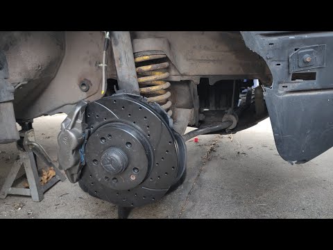 Mercedes 190e big brake upgrade under $400: 4 piston calipers, drilled/slotted rotors & ceramic pads