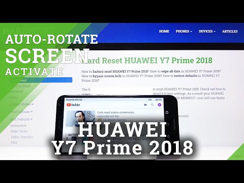 How to Activate Auto Rotate Screen in Huawei Y7 Prime 2018 - Automatic Display Rotation