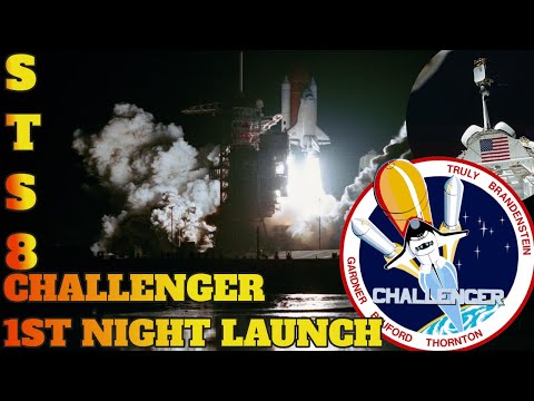 STS 8 Challenger Spectacular First NIGHT LAUNCH
