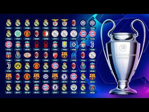 TODOS los CAMPEONES de la CHAMPIONS LEAGUE 🏆🌟 (1956-2025)