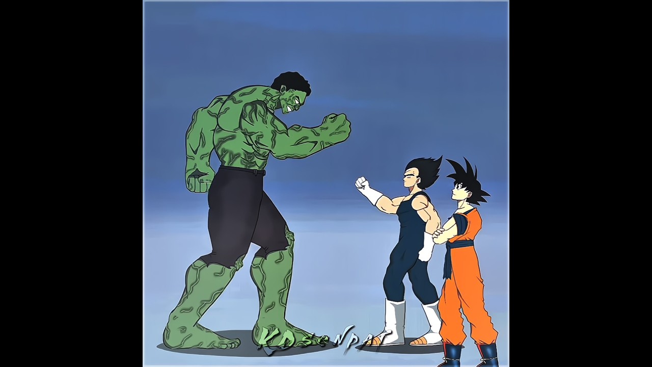 Hulk vs anime character's wait for goku and vegeta ☠️🔥 #hulkure #goku #pokemon #shinchan #vegeta
