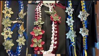 How to make money flower ribbon Lei / money flowers/graduation lei 如何製作金錢花絲帶/金錢花/畢業花環