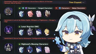 【原神】Ver.Luna Ⅷ 幽境の激戦 アルティメット エウルアPTでクリア / Ver.Luna Ⅷ Stygian Onslaught Dire Eula PT Clear
