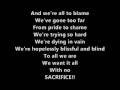 Sum 41 - "We're All To Blame" Lyrics