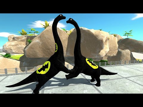 BATMAN BRACHIOSAURUS vs BATMAN BRACHIOSAURUS BATTLE - Animal Revolt Battle Simulator | DEATH RUN