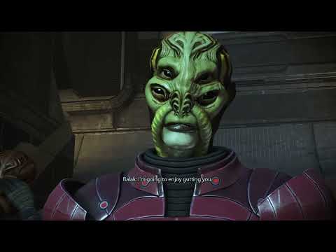 Mass Effect 1 Legendary Edition Dealing With Balak Renegade Style
