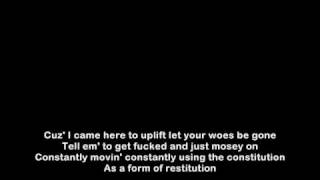 Eminem - Stimulate Lyrics on Screen