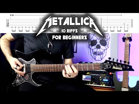 10 Easy & Cool METALLICA Guitar Riffs | With Tabs