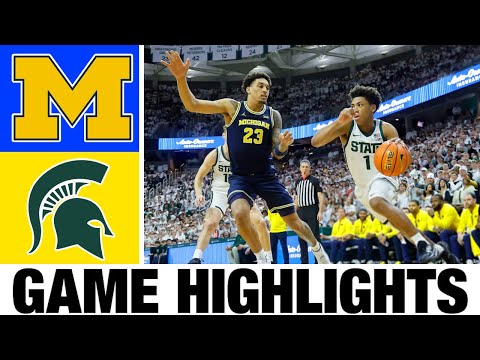 #3 Michigan vs #7 Michigan State Highlights | Men's Basketball | College Basketball 2025