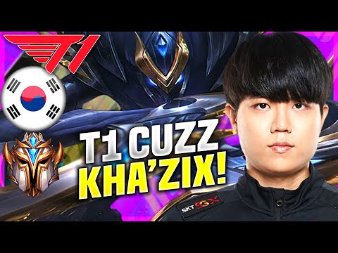 CUZZ IS SO CLEAN WITH KHA'ZIX! - T1 Cuzz Plays Kha'Zix Jungle vs Kayn! | KR SoloQ Patch 10.22