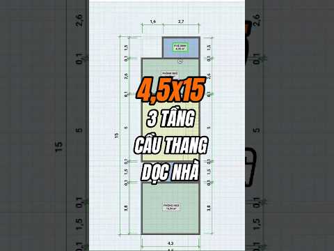lý do không nên làm cầu thang dọc nhà 4,5x15m  #kientrucantrach #floorplancreator #cauthangdocnha