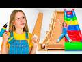 Nastya Built An Amusement Park At Home For Her Friends