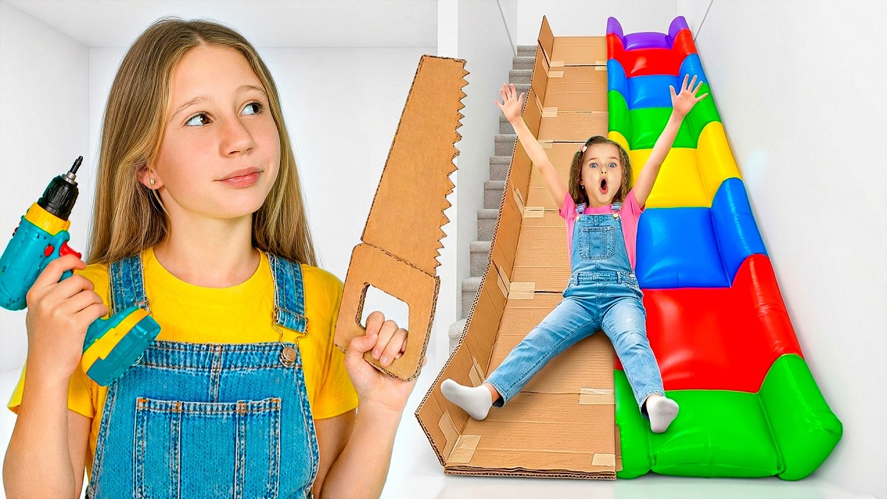 Nastya built an amusement park at home for her friends